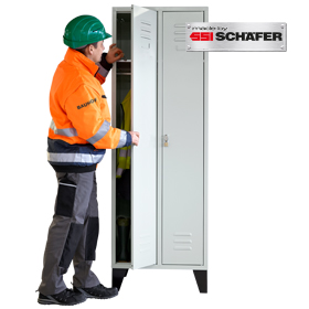 Kleiderspind mit Füßen, 2 Abteile