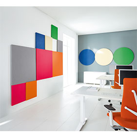 Wandabsorber Quadrat, B 500 x H 500 mm, Polyestervlies in Filzoptik, versch. Farben