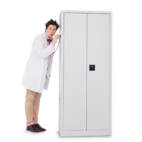 Flügeltürenschrank MS iCONOMY, Stahl, 5 Ordnerhöhen, B 800 – 1200 x T 400 x H 1935 mm