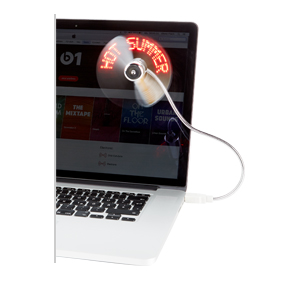 USB-Ventilator, programmierbar mit Slogan, 8 Zeilen und 20 Zeichen pro Satz