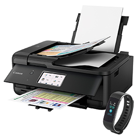 "Canon Tinten-Multifunktionsdrucker Pixma TR8550, 4 Funktionen, WLAN, Cloud + gratis Smartwatch"