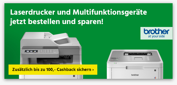 Brother Cashback – Jetzt bis zu 100€ Cashback sichern