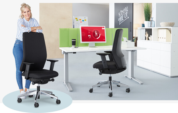 Flexibler & ergonomischer Arbeitsplatz mit höhenverstellbaren Schreibtisch