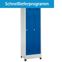 Garderobenspind SSI Schäfer ECO-Spind, 2 Abteile, mit Füßen, B 600 x T 500 x H 1860 mm, Stahl,