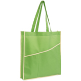 Einkaufstasche EASY, 2 Vordertaschen, Bodenfalte, Werbedruck 1-farbig 140 x 140 mm, div. Farben