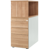 Beistellcontainer mit Aufsatzregal/Aufsatzschrank inkl. Schiebetür, Container & Schiebetür
