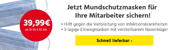 Jetzt Mundschutzmasken für Ihre Mitarbeiter sichern