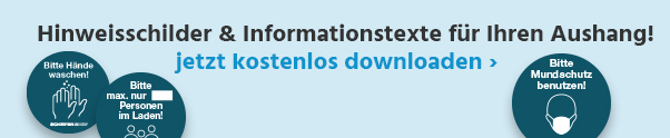 Hinweisschulder & Informationstexte für Ihren Aushang!