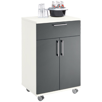 Mobiler Catering-Schrank mit Flügeltüren, B 650 x T 500 x H 1000 mm