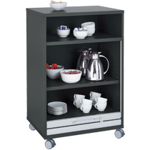 Mobiler Catering-Schrank mit Rollladen, B 650 x T 480 x H 1000 mm