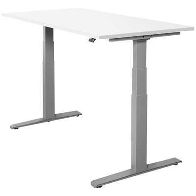 Schreibtisch SET UP, T-Fuß-Gestell, elektrisch höhenverstellbar, Breite 1200/1600/1800 mm