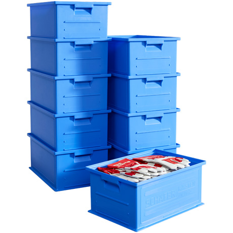 Stapelbox SSI Schäfer 14/6-2, geschlossen, Polypropylen, L 465 x B 314 x H 198 mm, 21 l, 10 Stück