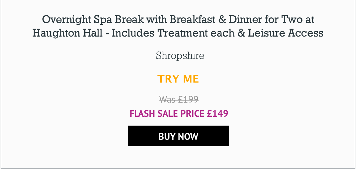 Overnight Spa Break with Breakfast & Dinner for Two at Haughton Hall - Includes Treatment each & Leisure Access - £149