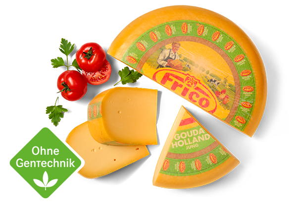 FRICO Gouda jung **; Logo: Ohne Gentechnik