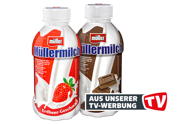 MÜLLER Müllermilch; Störer: Aus unserer TV-Werbung