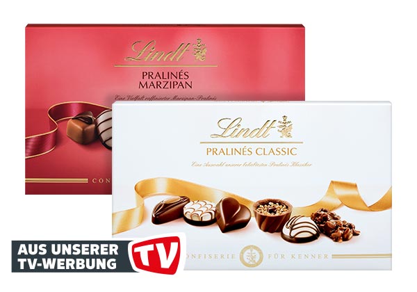 LINDT Pralinés; Störer: Aus unserer TV-Werbung
