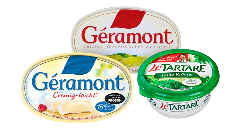 GÉRAMONT oder LE TARTARE Franz. Weichkäse oder Frischkäsezubereitung; versch. Sorten