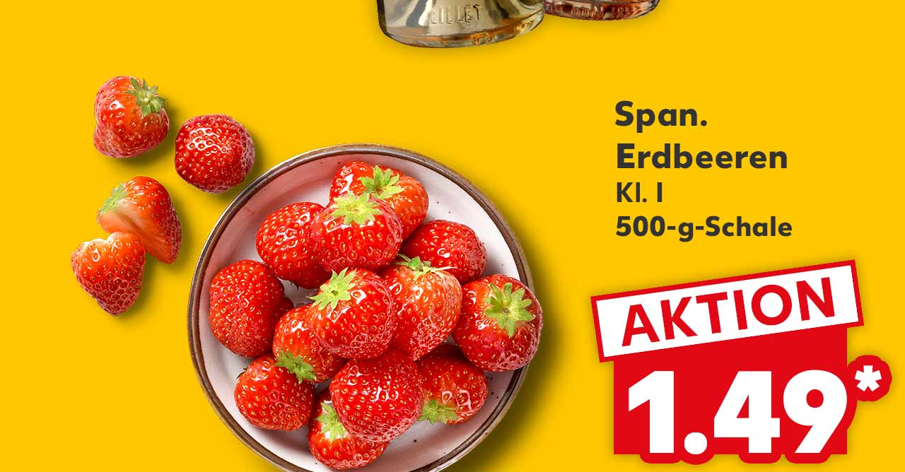Span. Erdbeeren Kl. I je 500-g-Schale für 1.49 Euro*