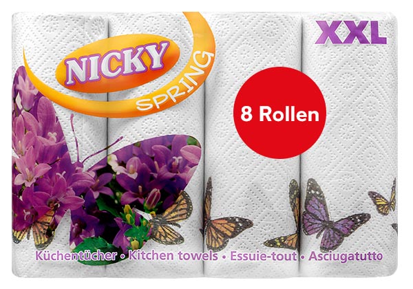 NICKY Haushaltstücher; Störer: 8 Rollen