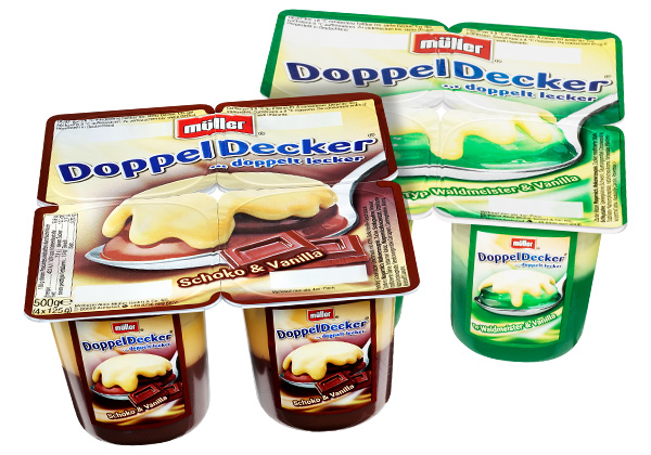 MÜLLER Doppel-Decker oder Wackelpudding, versch. Sorten