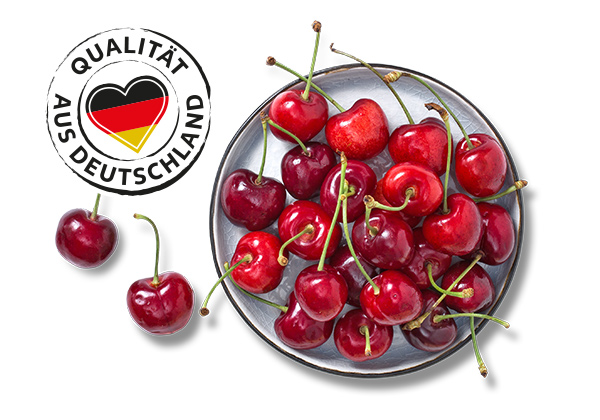 Dtsch. Kirschen; Logo: Qualität aus Deutschland
