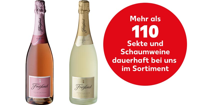 FREIXENET Span. Sekt, versch. Sorten; Störer: Mehr als 110 Sekte und Schaumweine dauerhaft bei uns im Sortiment