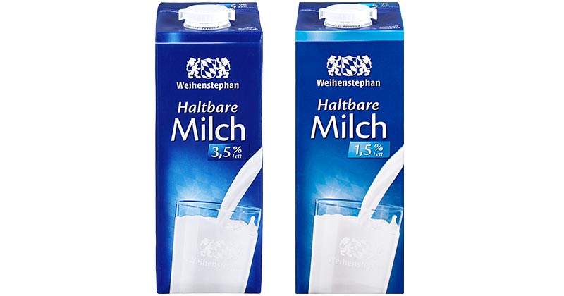  WEIHENSTEPHAN Haltbare Milch, 1,5 % oder 3,5 % Fett