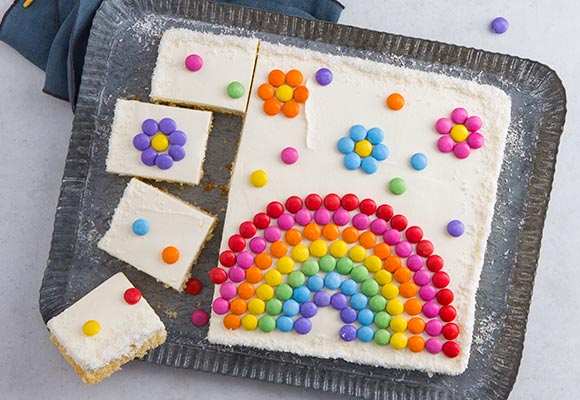 Rezeptbild: Fantakuchen mit Smarties