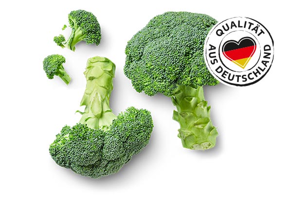 Dtsch. Broccoli; Logo: Qualität aus Deutschland