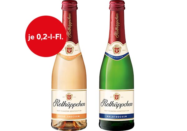 ROTKÄPPCHEN Piccolo-Sekt, versch. Sorten; Störer: je 0,2-l-Fl.
