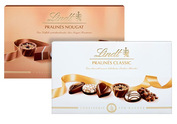 LINDT Pralinés, versch. Sorten