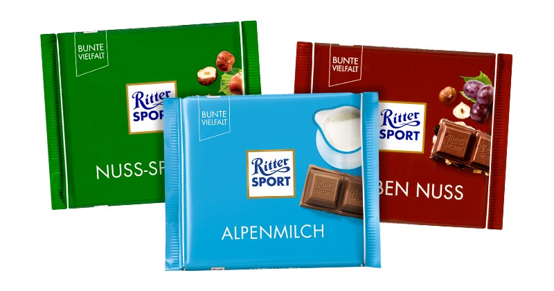 RITTER SPORT Schokolade Bunte Vielfalt, versch. Sorten
