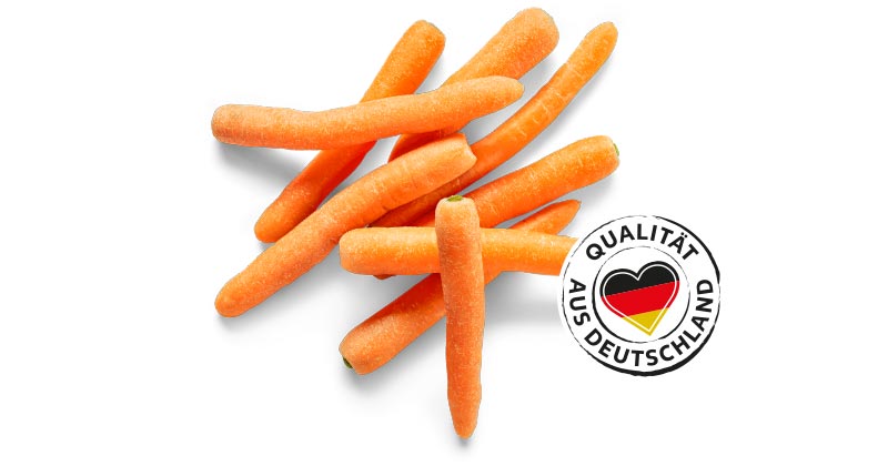 Dtsch. Möhren; Logo: Qualität aus Deutschland