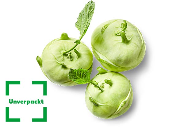 Ital./span. Kohlrabi, lose; Logo: Unverpackt