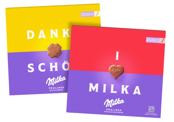 MILKA Pralinés oder Hauchzarte Herzen, versch. Sorten