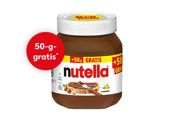 NUTELLA Nuss-Nugat- Creme; Störer: 50 g gratis*