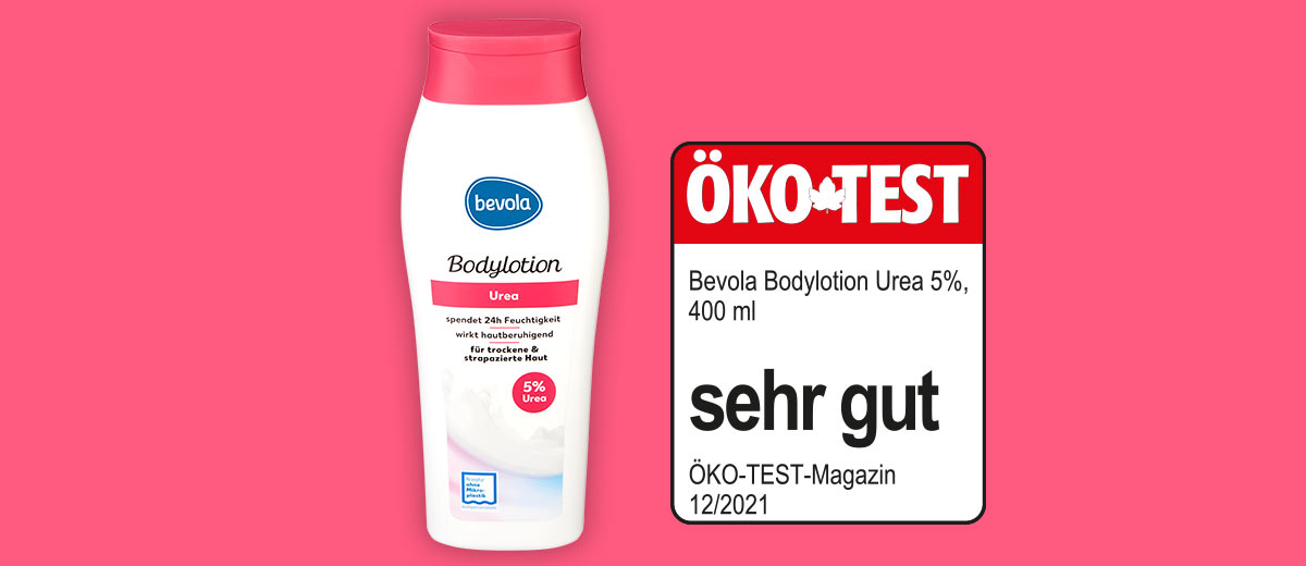 Produktabbildung: BEVOLA Bodylotion Urea 400ml; Auszeichnung: ÖKO TEST, sehr gut