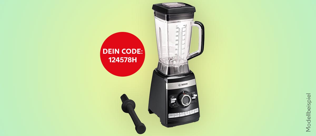 Modellbeispiel: Vitaboost von Bosch; Dein Code: 124578H
