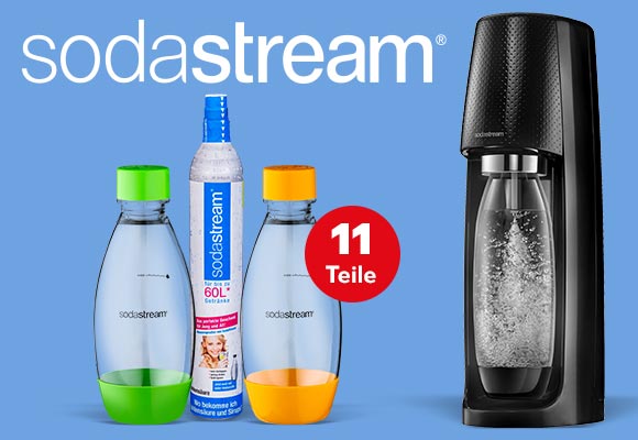 Logo: SODASTREAM; Trinkwassersprudler »Easy« Vorteilspack; Störer: 11 Teile