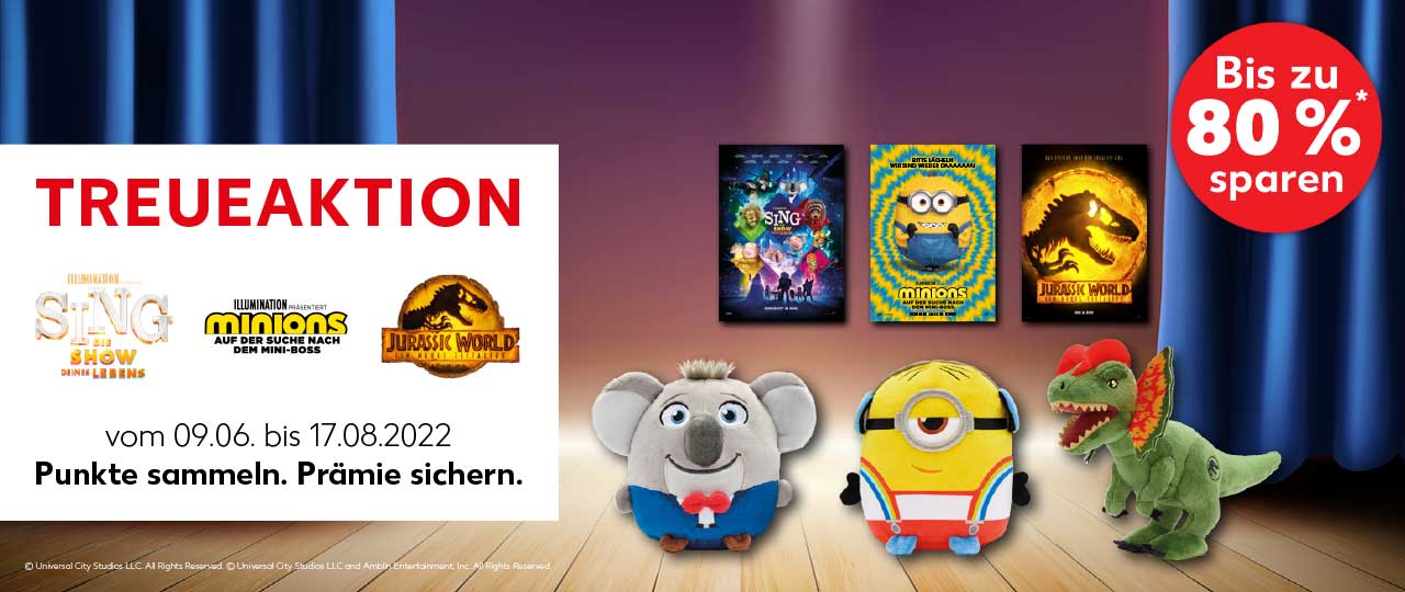 TREUEAKTION vom 09.06. bis 17.08.2022; Punkte sammeln. Prämie sichern.; Störer: Bis zu 80%* sparen