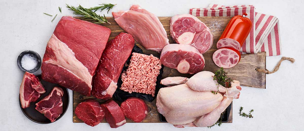 Abbildung: Fleisch auf einem Brett