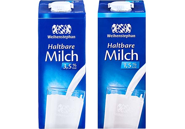 WEIHENSTEPHAN Haltbare Milch, versch. Sorten