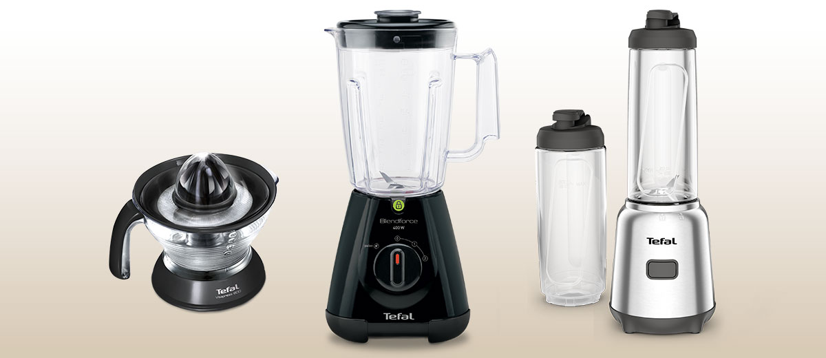 Produktabbildungen: Smoothiemaker „Mix & Move”; Standmixer „Blendforce”; Zitruspresse „Vitapress”