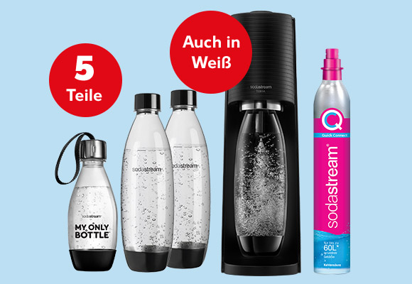 SODASTREAM Wassersprudler »TERRA« Promo-Pack; Störer: 5 Teile; Störer: Auch in Weiß