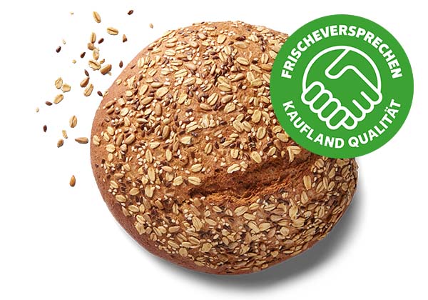 Dinkel-Vollkornbrot**; Logo: FRISCHEVERSPRECHEN KAUFLAND QUALITÄT