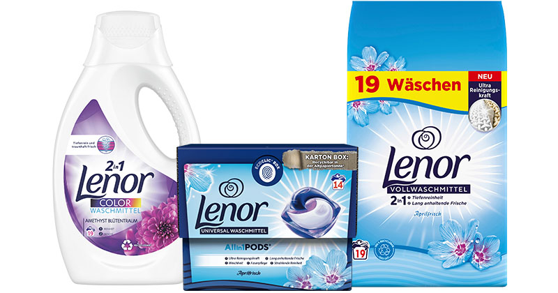 LENOR Voll- oder Colorwaschmittel, versch. Sorten