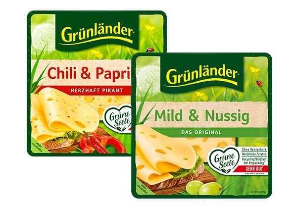 GRÜNLÄNDER Dtsch. Schnittkäse, versch. Sorten