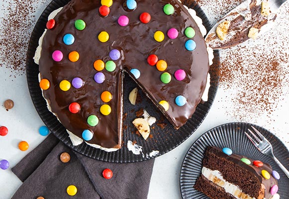 Rezept: Bunte Schokolinsentorte