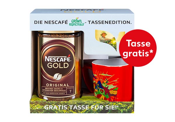 NESCAFÉ Gold Original; Störer: Tasse gratis*