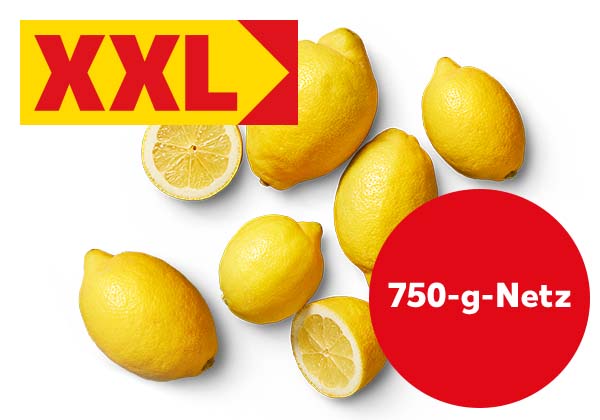 Span. Zitronen; Logo: XXL; Störer: 750-g-Netz
